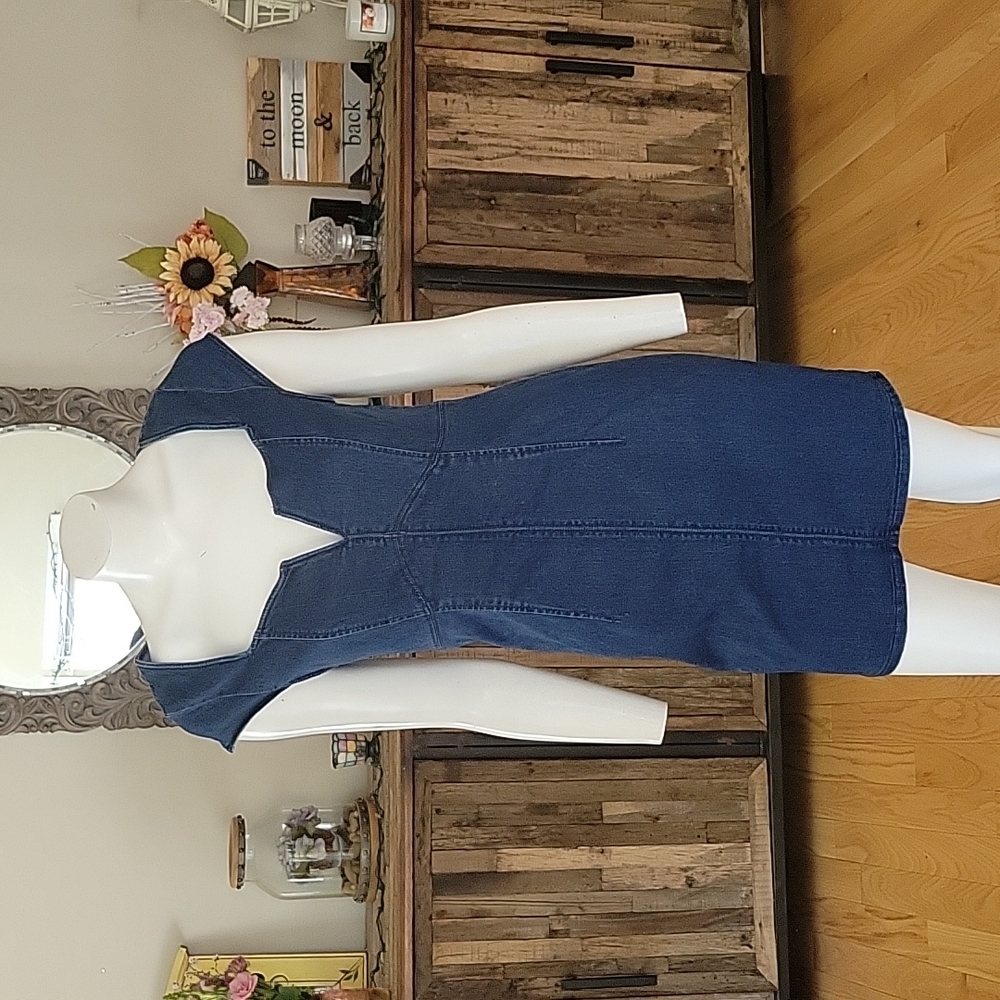 Free People Lia Denim Mini Dress - Picture 3 of 15